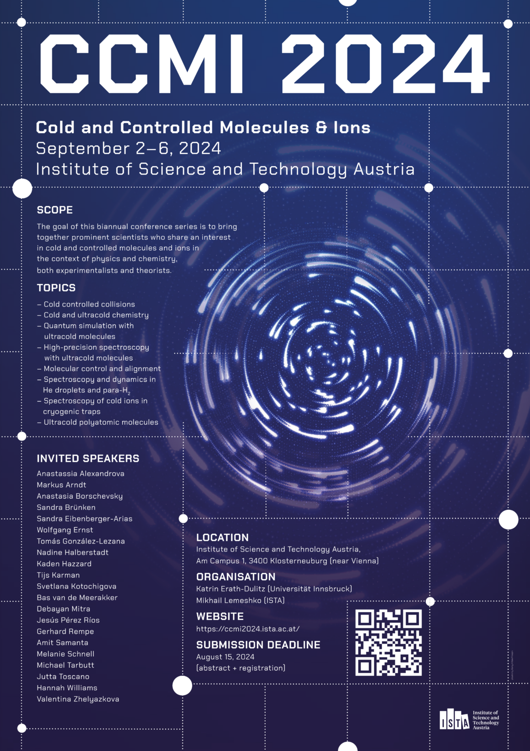 Speakers Cold and Controlled Molecules and Ions 2024